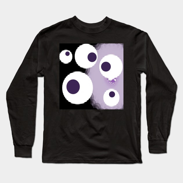 Black, white and purple Long Sleeve T-Shirt by TiiaVissak